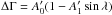 Mathematical equation: \hbox{$\Delta\Gamma = A_0' (1 - A_1' \sin\lambda)$}