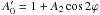 Mathematical equation: \hbox{$A_0' = 1 + A_2 \cos2\varphi$}