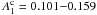 Mathematical equation: \hbox{$A_1^{\rm{c}} = 0.101{-}0.159$}