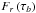 Mathematical equation: \hbox{$F_{r}\left(\tau_b\right)$}