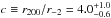 Mathematical equation: \hbox{$c \equiv \rtwo/\rs=4.0_{-0.6}^{+1.0}$}
