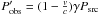 Mathematical equation: \hbox{$P_{\rm obs}' = (1-{v\over c})\gamma P_{\rm src}$}