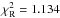 Mathematical equation: \hbox{$\chi^2_{\rm R} = 1.134$}