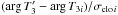 Mathematical equation: \hbox{$(\arg T_{3}'-\arg T_{3i})/ \sigma_{{\rm clo}\,i}$}