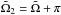 Mathematical equation: \hbox{$\tilde{\Omega}_2 = \tilde{\Omega} + \pi$}