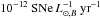 Mathematical equation: \hbox{$10^{-12}~{\rm SNe} \, L^{-1}_{\odot,B}~{\rm yr}^{-1}$}