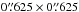 Mathematical equation: \hbox{$0\farcs625 \times 0\farcs625$}