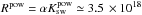 Mathematical equation: \hbox{$R^{\rm pow} = \alpha K_{\rm sw}^{\rm pow} \simeq 3.5\,\times10^{18}$}