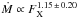 Mathematical equation: \hbox{$\dot{M} \propto F_{\rm X}^{1.15 \,\pm\, 0.20}$}