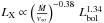 Mathematical equation: \hbox{$L_{\rm X} \propto \left(\frac{\dot{M}}{v_{\infty}}\right)^{-0.38}\,L_{\rm bol}^{1.34}$}