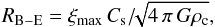 \appendix \setcounter{section}{5} \begin{equation} R_\mathrm{B-E}=\xi_\mathrm{max}\,C_\mathrm{s}{/}\!\!\sqrt{4\,\pi\,G\rho_\mathrm{c}}, \end{equation}