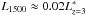 \hbox{$L_{1500}\approx0.02L^*_{z=3}$}