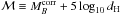 \hbox{${\cal M}\equiv M_B^{\rm corr}+5\log_{10} d_{\rm H}$}