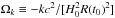 \hbox{$\Omega_k\equiv-k c^2/[H_0^2 R(t_0)^2]$}