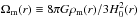\hbox{$\Omega_{\rm m}(r)\equiv8\pi G\rho_{\rm m}(r)/3H_0^2(r)$}