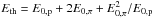 \hbox{$E_{\rm th}=E_{0,{\rm p}}+2E_{0,\pi}+E_{0,\pi}^{2}/E_{0,{\rm p}}$}