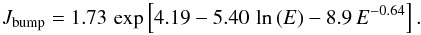 \begin{equation} J_{\rm bump}=1.73\, \exp\left[4.19-5.40\, \ln\,(E)-8.9\,E^{-0.64}\right] . \label{Eq:LIS_ebump} \end{equation}