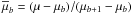 \hbox{$\overline{\mu}_b=(\mu-\mu_b)/(\mu_{b+1}-\mu_b)$}
