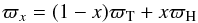 \appendix \setcounter{section}{2} \begin{equation} \varpi_x = (1-x)\varpi_\text{T} + x\varpi_\text{H} \, \label{eq:app5} \end{equation}