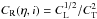 \hbox{$C_{\rm R}(\eta,i)=C^{1/2}_{\rm L}/C^2_{\rm T}$}