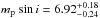 \hbox{$m_{\rm p}~\sini=6.92_{-0.24}^{+0.18}$}