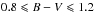 \hbox{$0.8\leqslant B-V\leqslant1.2$}
