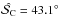 Mathematical equation: \hbox{$\cl=43.1^{\circ}$}