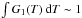 Mathematical equation: \hbox{$\int G_{1}(T)\,{\rm d}T\sim 1$}