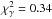 \hbox{$\chi_{\gamma}^2 = 0.34$}