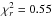\hbox{$\chi_{r}^2 = 0.55$}