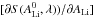 \hbox{$[\partial S(\ali^0, \lambda))/\partial\ali]$}