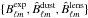 Mathematical equation: \hbox{$\{B_{\ell m}^{\rm exp}, \hat{B}_{\ell m}^{\rm dust}, \hat{B}_{\ell m}^{\rm lens}\}$}