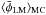 Mathematical equation: \hbox{$\langle\bar{\phi}_{\rm LM}\rangle_{\rm MC}$}