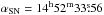 Mathematical equation: \hbox{$\alpha_{\rm SN} = 14^{\rm h} 52^{\rm m} 33\fs56$}