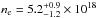 Mathematical equation: \hbox{$n_{\rm e} = 5.2^{+0.9}_{-1.2} \times 10^{18}$}