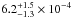 Mathematical equation: \hbox{$6.2^{+1.5}_{-1.3} \times 10^{-4}$}