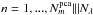 \hbox{$n=1,...,N_m^{\rm pca} \|| N_{\lambda}$}