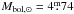 Mathematical equation: \hbox{$M_{{\rm bol,}\odot}=4\fm74$}