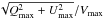 Mathematical equation: \hbox{$\sqrt{\smash[b]{Q^2_{\max}+U^2_{\max}}}/V_{\max}$}