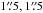Mathematical equation: \hbox{$1\farcs5, 1\farcs5$}