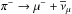 Mathematical equation: \hbox{$\pi^{-} \rightarrow \mu^{-} + \overline{\nu}_{\mu}$}
