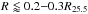 Mathematical equation: \hbox{$R\lessapprox0.2{-}0.3R_{25.5}$}