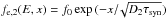 Mathematical equation: \hbox{$f_{{\rm e},2}(E,x)=f_0\exp{(-x{/}\!\sqrt{D_2\tau_{\rm syn}})}$}
