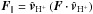 Mathematical equation: \hbox{$\vec{F}_\parallel = \hat{\vec{v}}_{\mathrm{H}^+} \left( \vec{F} \cdot \hat{\vec{v}}_{\mathrm{H}^+} \right)$}