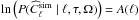 Mathematical equation: \hbox{$\ln \left(P(\widehat C_{\ell}^{\rm sim}\mid\ell,\tau,\Omega)\right)=A(\ell)$}