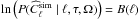 Mathematical equation: \hbox{$\ln \left(P(\widehat C_{\ell}^{\rm sim}\mid\ell,\tau,\Omega)\right) =B(\ell)$}