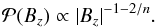 Mathematical equation: \begin{equation} \label{eq_PBz_multipole_step} \PBz \propto |\Bz | ^{-1-2/n} . \end{equation}