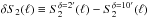 Mathematical equation: \hbox{$\delta S_{2}(\ell) \equiv S^{\rm \delta=2'}_{2}(\ell)-S^{\rm \delta=10'}_{2}(\ell)$}