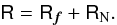 Mathematical equation: \appendix \setcounter{section}{1} \begin{eqnarray} \label{eq:rn2} \tens{R} = \tens{R}_{\bdf} + \tens{R}_{\rm N}. \end{eqnarray}