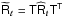 Mathematical equation: \hbox{$\widetilde{\tens{R}}_{\bdt} = \tens{T} \widehat{\tens{R}}_{\bdt} \tens{T}^{\sf{T}}$}